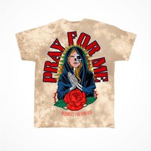 Pray for me acid wash t shirt